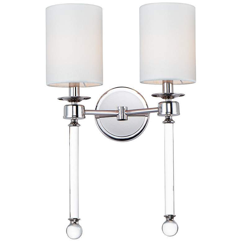 Image 2 Maxim Lucent 21 inch High Polished Nickel 2-Light Wall Sconce