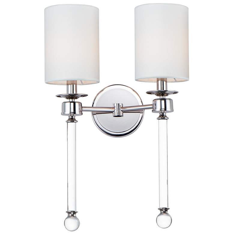 Image 2 Maxim Lucent 21" High Polished Nickel 2-Light Wall Sconce