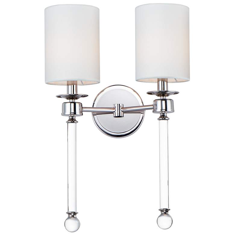 Image 2 Maxim Lucent 21 inch High Polished Nickel 2-Light Wall Sconce