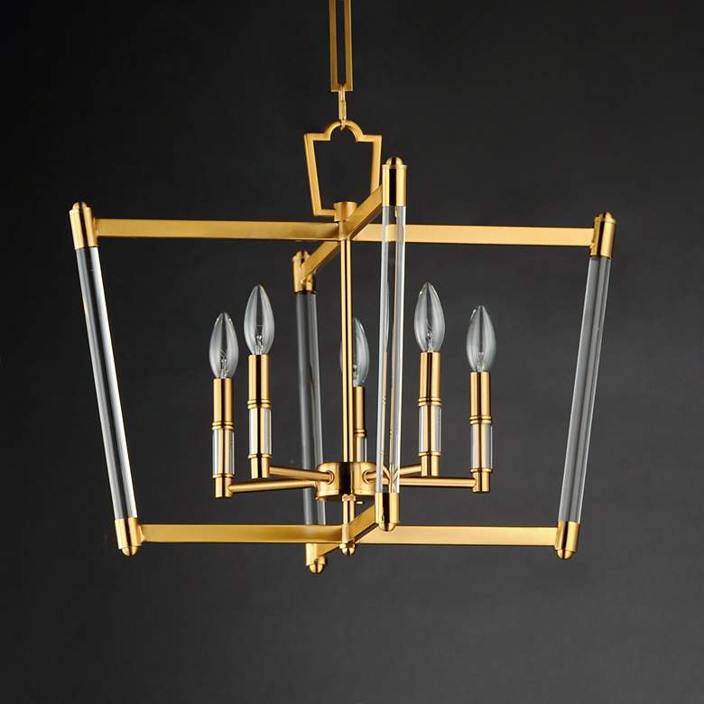 Image 3 Maxim Lucent 23 1/4" Wide Heritage Brass 5-Light Chandelier more views