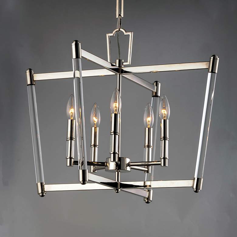 Image 1 Maxim Lucent 23 1/4" Wide Polished Nickel 5-Light Chandelier