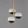 Thumbnail3 of Maxim Lucerne 15" Wide Black/Natural Aged Brass 3-Light Chandelier more views