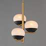 Thumbnail4 of Maxim Lucerne 15" Wide Black/Natural Aged Brass 3-Light Chandelier more views