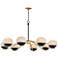 Maxim Lucerne 43" Wide Black/Natural Aged Brass 8-Light Chandelier
