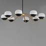 3_Maxim Lucerne 43" Wide Black/Natural Aged Brass 8-Light Chandelier more views
