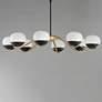 5_Maxim Lucerne 43" Wide Black/Natural Aged Brass 8-Light Chandelier more views