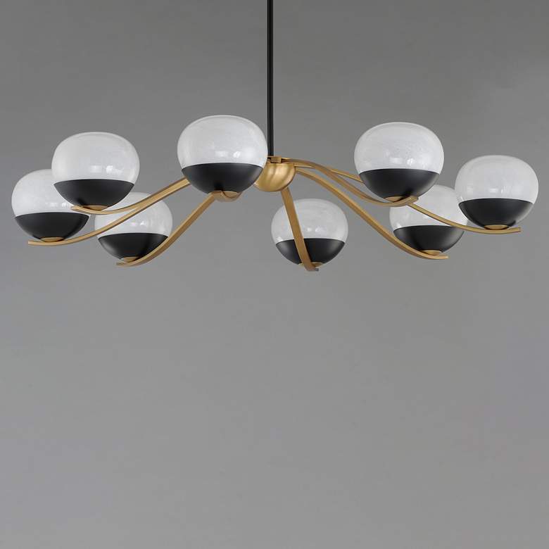 Image 2 Maxim Lucerne 43" Wide Black/Natural Aged Brass 8-Light Chandelier more views