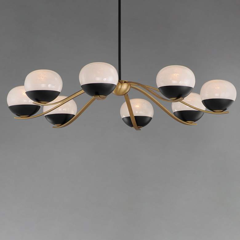 Image 3 Maxim Lucerne 43" Wide Black/Natural Aged Brass 8-Light Chandelier more views