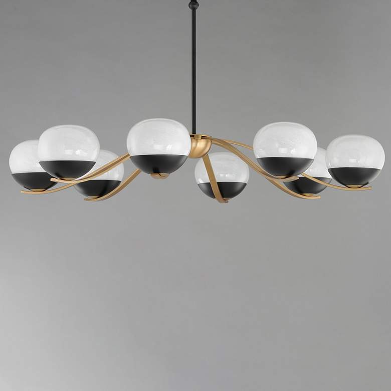 Image 4 Maxim Lucerne 43" Wide Black/Natural Aged Brass 8-Light Chandelier more views