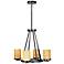 Maxim Luminous 24" Wide Ebony Finish 4-Light Rustic Pendant Chandelier