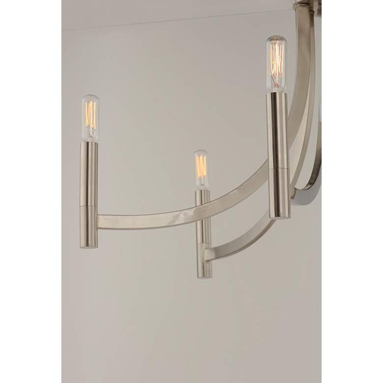 Image 4 Maxim Lyndon 28 inch Satin Nickel 6-Light Modern Candelabra Chandelier more views