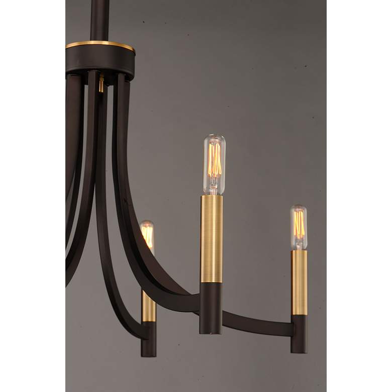 Image 3 Maxim Lyndon 28" Wide Bronze 6-Light Chandelier more views
