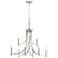 Maxim Lyndon 32" Wide Satin Nickel 9-Light Candle Chandelier