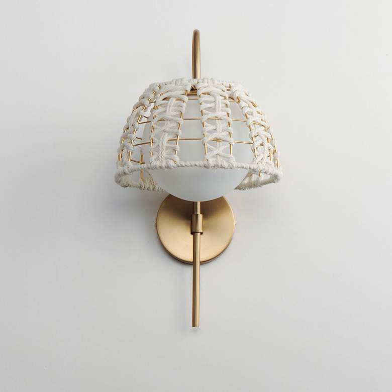 Image 2 Maxim Macrame 19" High Gold 1-Light Wall Sconce more views