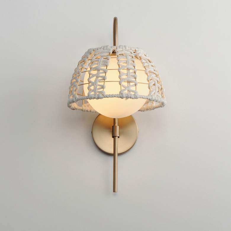 Image 3 Maxim Macrame 19" High Gold 1-Light Wall Sconce more views