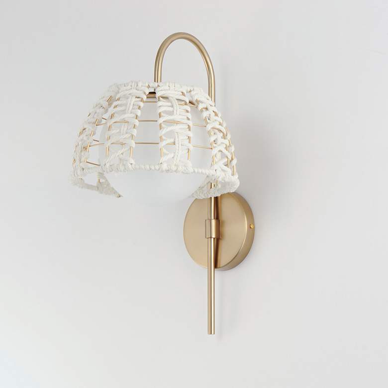 Image 4 Maxim Macrame 19" High Gold 1-Light Wall Sconce more views