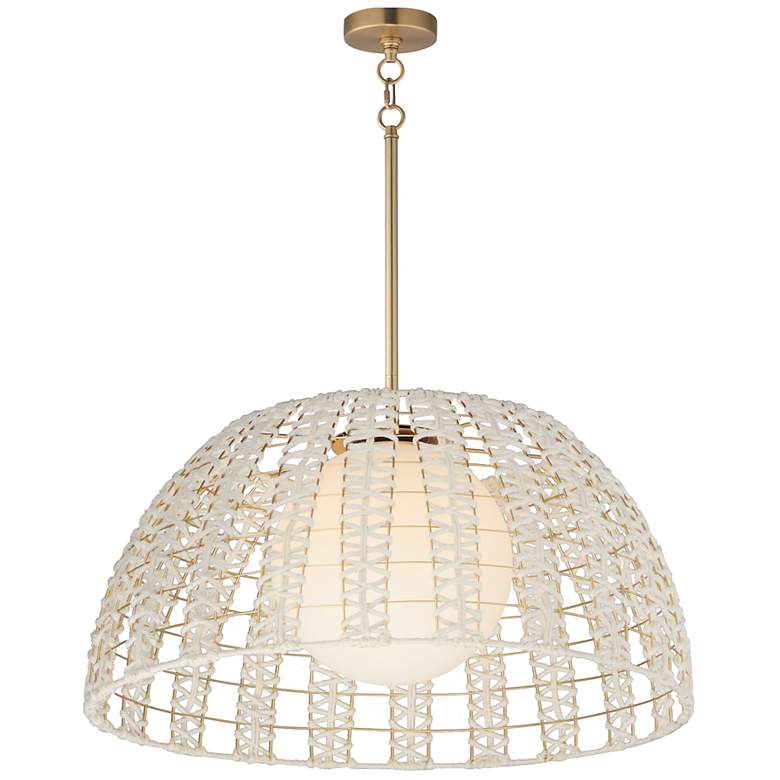 Image 1 Maxim Macrame 29 1/2" Wide Gold 1-Light Pendant