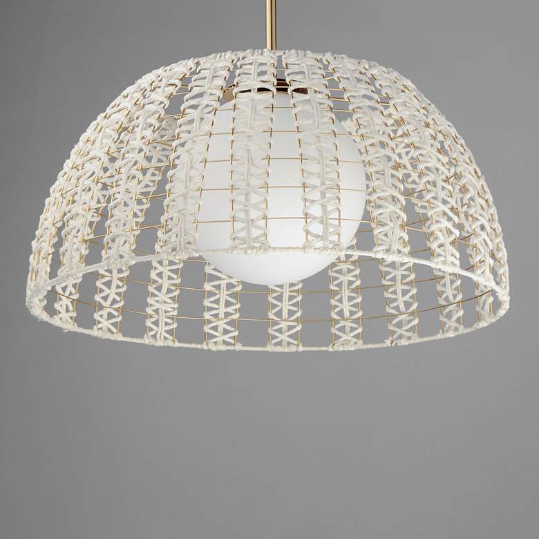 Image 2 Maxim Macrame 29 1/2" Wide Gold 1-Light Pendant more views