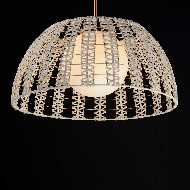 Image 4 Maxim Macrame 29 1/2" Wide Gold 1-Light Pendant more views