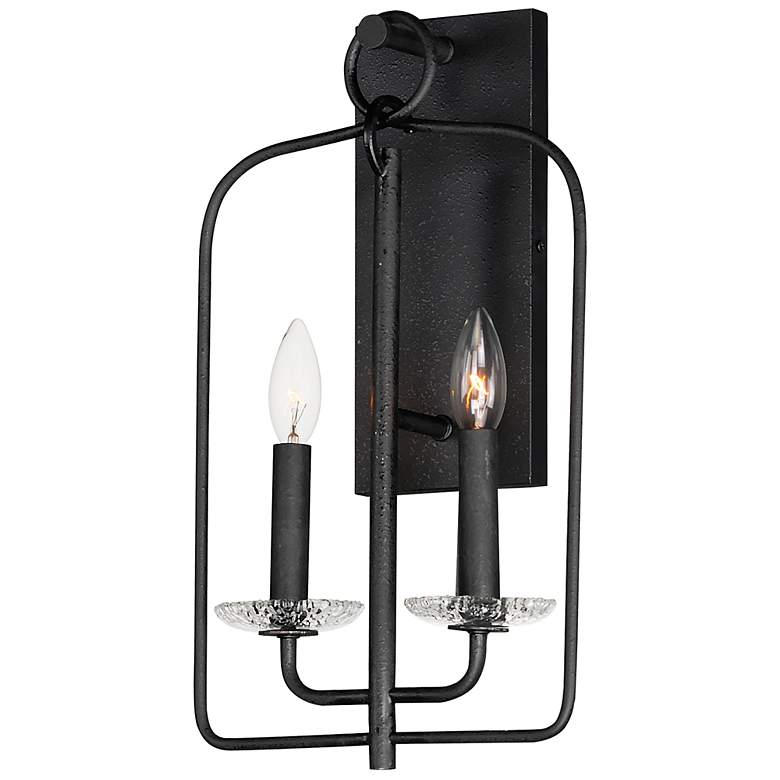 Image 1 Maxim Madeira 17 1/2" High Anthracite 2-Light Wall Sconce