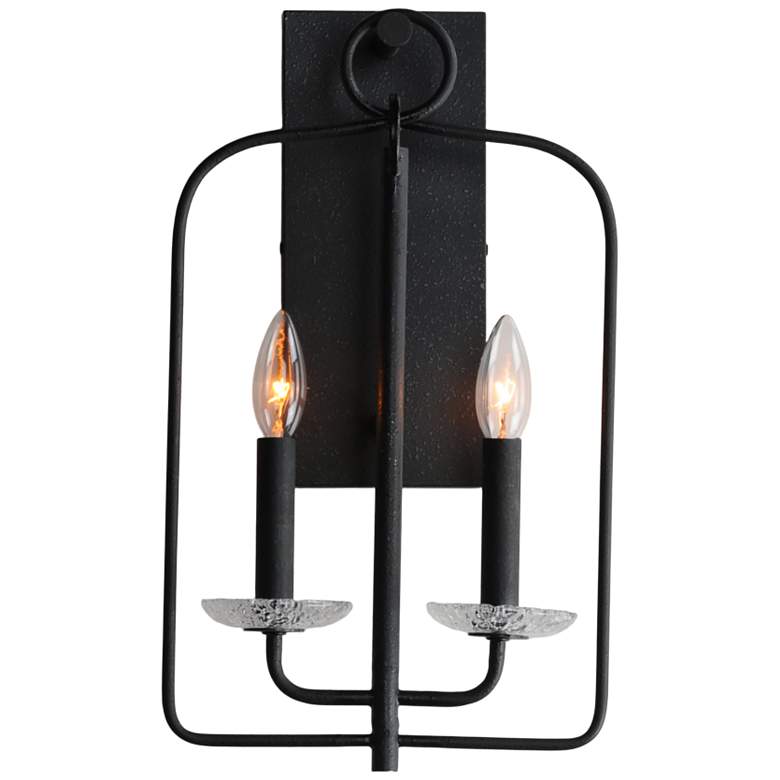 Image 3 Maxim Madeira 17 1/2" High Anthracite 2-Light Wall Sconce more views