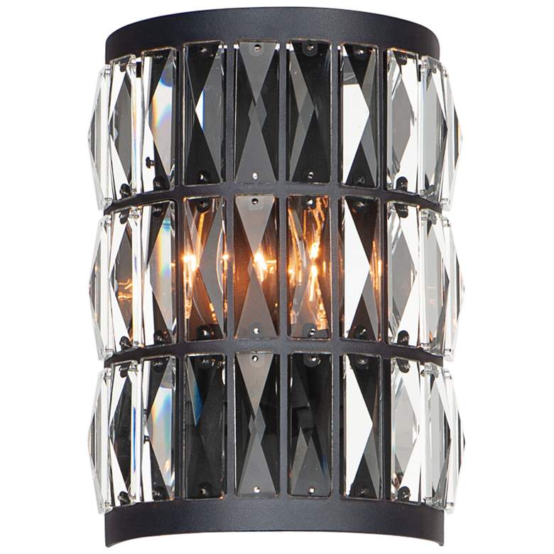 Image 1 Maxim Madeline 10 3/4 inch High Black Wall Sconce
