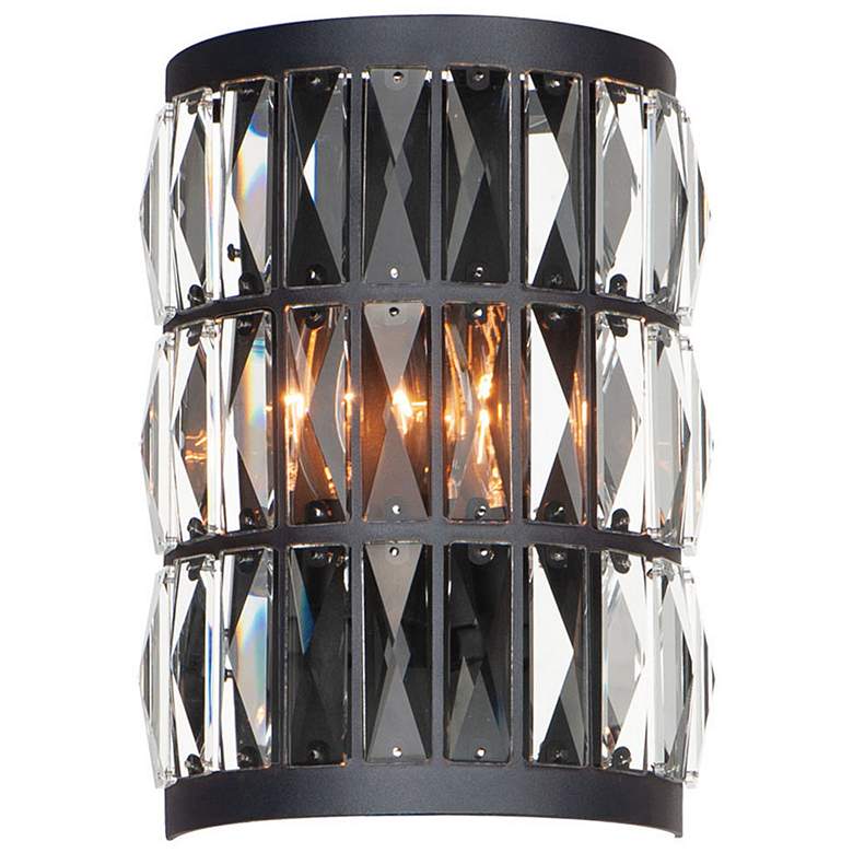 Image 2 Maxim Madeline 10 3/4" High Black Wall Sconce