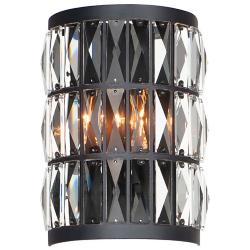 Maxim Madeline 10 3/4" High Black Wall Sconce