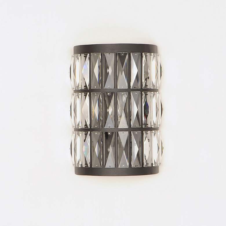 Image 2 Maxim Madeline 10 3/4 inch High Black Wall Sconce more views