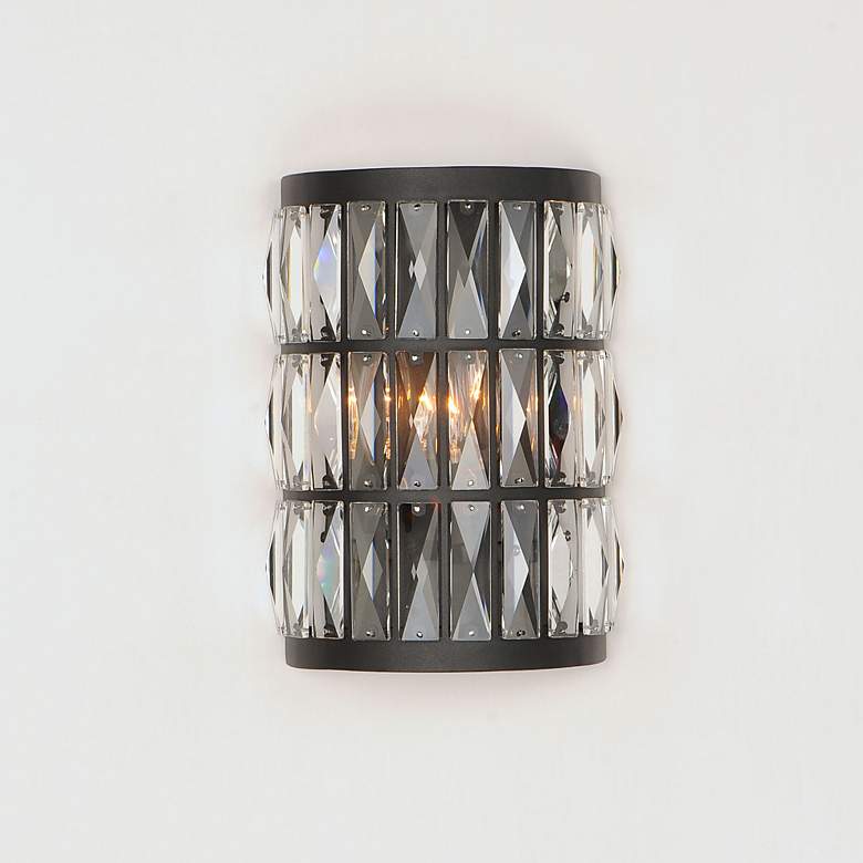 Image 4 Maxim Madeline 10 3/4" High Black Wall Sconce more views