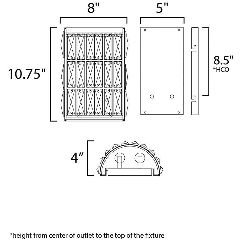 Image 5 Maxim Madeline 10 3/4" High Black Wall Sconce more views