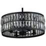 4_Maxim Madeline 20"W Black and Crystal 4-Light Drum Pendant more views