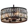5_Maxim Madeline 20"W Black and Crystal 4-Light Drum Pendant more views