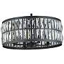 6_Maxim Madeline 20"W Black and Crystal 4-Light Drum Pendant more views