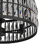 Maxim Madeline 20"W Black and Crystal 4-Light Drum Pendant in scene