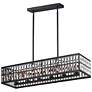 2_Maxim Madeline 38 1/4" Wide Black 6-Light Linear Pendant