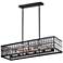 Maxim Madeline 38 1/4" Wide Black 6-Light Linear Pendant