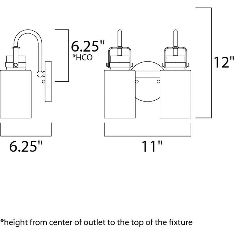 Image 4 Maxim Magnolia 12" High Bronze 2-Light Bath Light more views