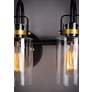 4_Maxim Magnolia 18 1/4"W Bronze and Gold 3-Light Bath Light more views
