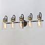 1_Maxim Magnolia 32" Wide Bronze and Gold 5-Light Bath Light