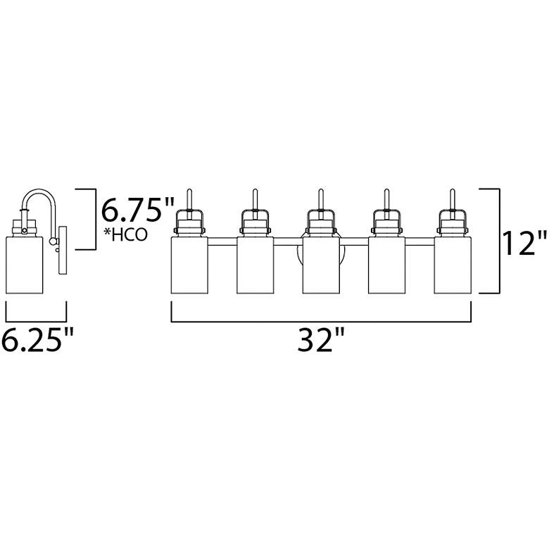Image 5 Maxim Magnolia 32" Wide Bronze and Gold 5-Light Bath Light more views