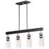 Maxim Magnolia 36" Wide Bronze 4-Light Linear Pendant
