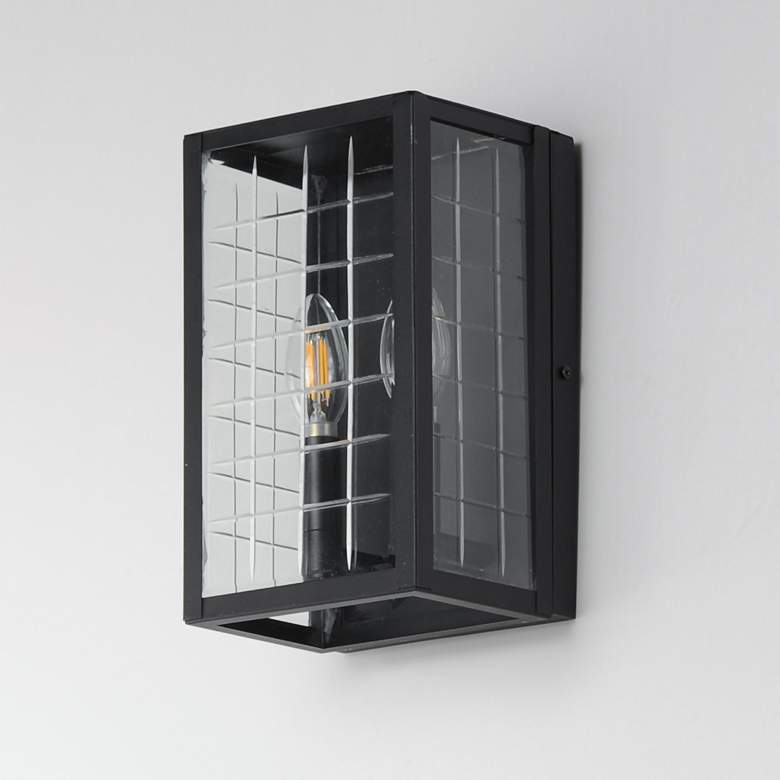 Image 4 Maxim Magnus 10 1/2" High Black 2-Light Pocket Wall Sconce more views