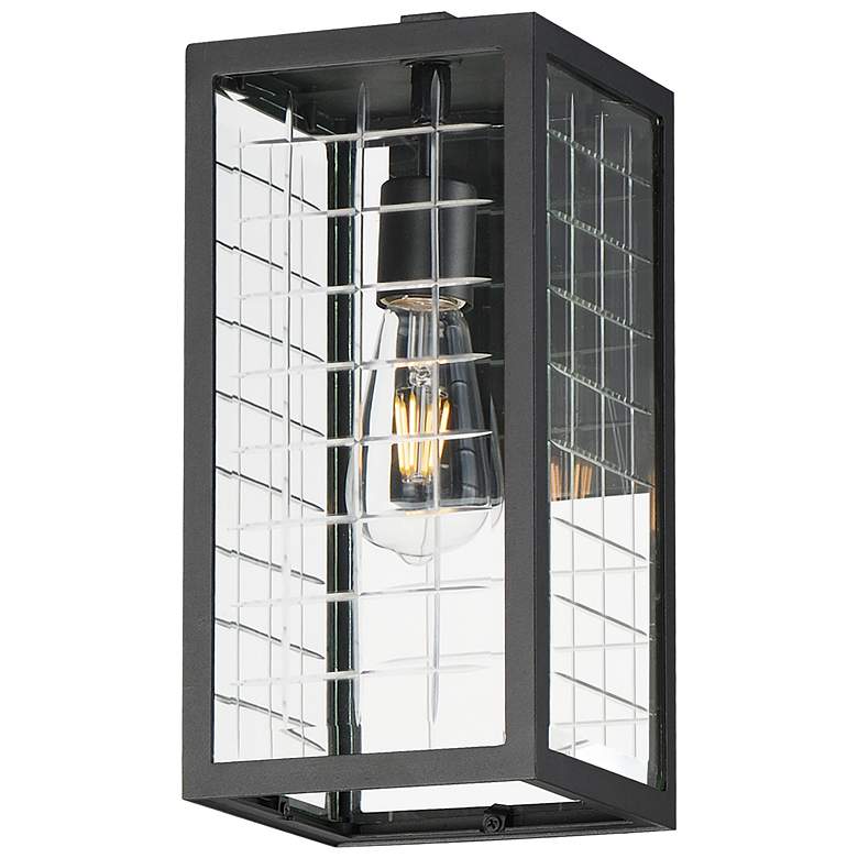 Image 1 Maxim Magnus 13" High Black 1-Light Outdoor Wall Sconce
