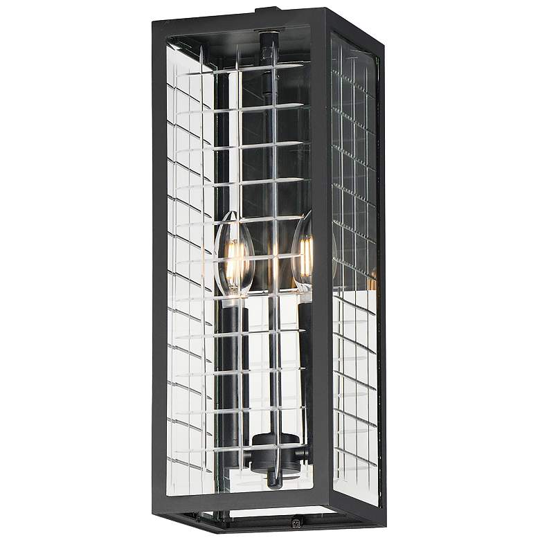 Image 1 Maxim Magnus 17" High Black 2-Light Outdoor Wall Sconce