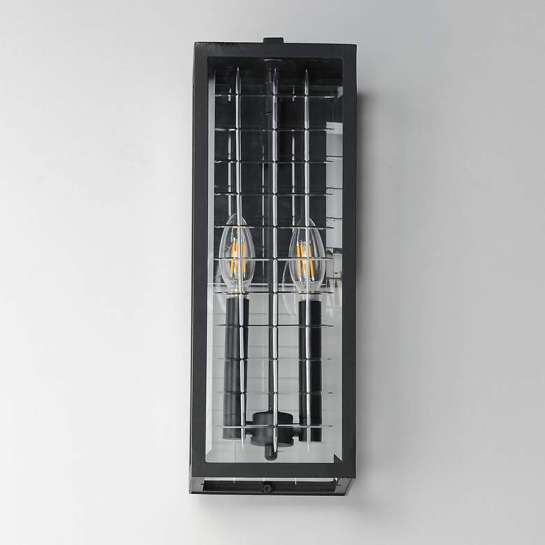 Image 2 Maxim Magnus 17" High Black 2-Light Outdoor Wall Sconce more views