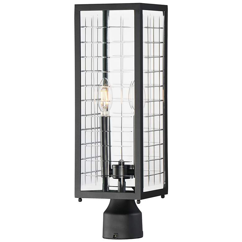 Image 1 Maxim Magnus 19 1/2" High Black Outdoor Post Lantern
