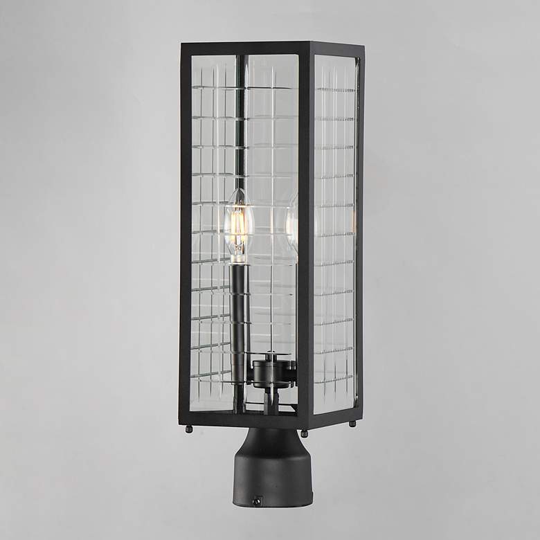 Image 3 Maxim Magnus 19 1/2" High Black Outdoor Post Lantern more views