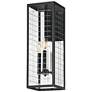 1_Maxim Magnus 21" High Black 3-Light Outdoor Wall Sconce