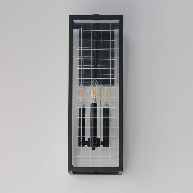 Image 2 Maxim Magnus 21" High Black 3-Light Outdoor Wall Sconce more views